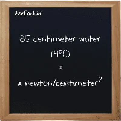 1 centimeter water (4<sup>o</sup>C) is equivalent to 0.0098064 newton/centimeter<sup>2</sup> (1 cmH2O is equivalent to 0.0098064 N/cm<sup>2</sup>)
